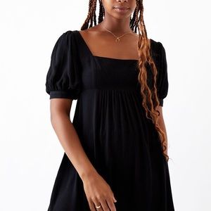 Oversized babydoll dress black